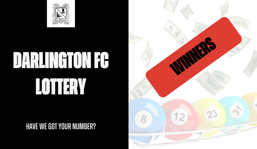 Darlington FC Lottery Midweek winner