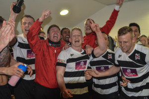 Celebrations in the changing room