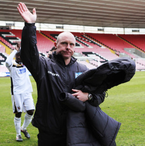 Craig Liddle at Darlo's last game at the Arena