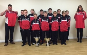 Darlington Under 13s with their tracksuits