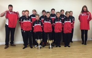 Darlington Under 13s in their tracksuits