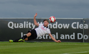 Lee Gaskell acrobatically adds his second for Darlington (4-0) (1 of 1)