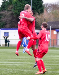 Adam Mitchell celebrates at Sutton Coldfield