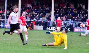Lee Gaskell at Salford 2 scoring the second goal