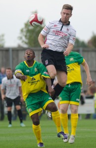 Phil in action against Barwell earlier in the season