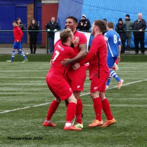 players celebrate at Sutton Coldfield t