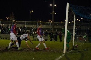 Lee Gaskell scores against Ilkeston