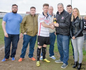 Terry Galbraith man of the match v Halesowen