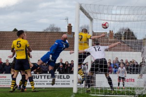 Adam Mitchell scores direct from a corner v Stamford