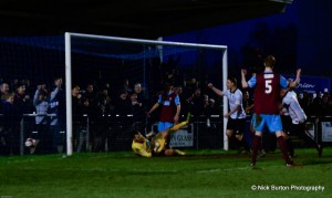 Kev scores at home to Colwyn Bay