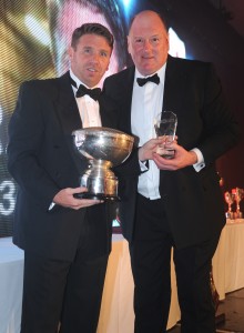 Martin Gray receives his manager of the year award