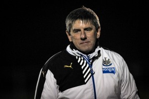 NEWCASTLE, ENGLAND - JANUARY 25:  Newcastle United Football Development Manager Peter Beardsley looks on during The Barclays Under 21 Premier League match between Newcastle United and Derby County at Whitley Park on January 25, 2016, in Newcastle upon Tyne, England. (Photo by Serena Taylor/Newcastle United via Getty Images)