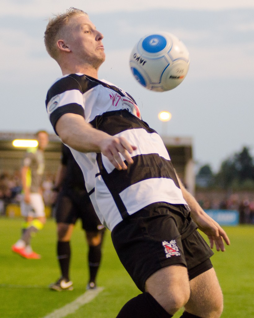 Mark Beck in action against Stockport