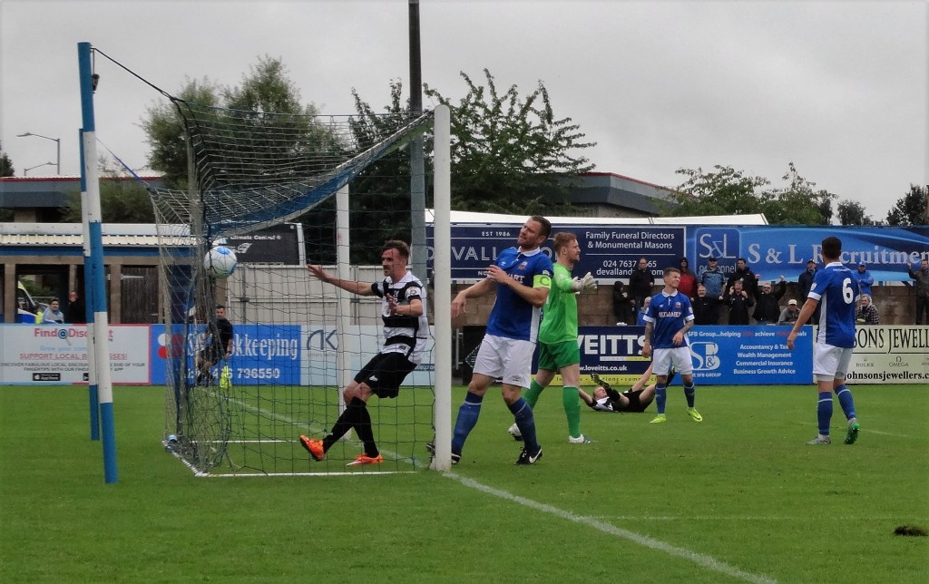 Mark Beck scores at Nuneaton