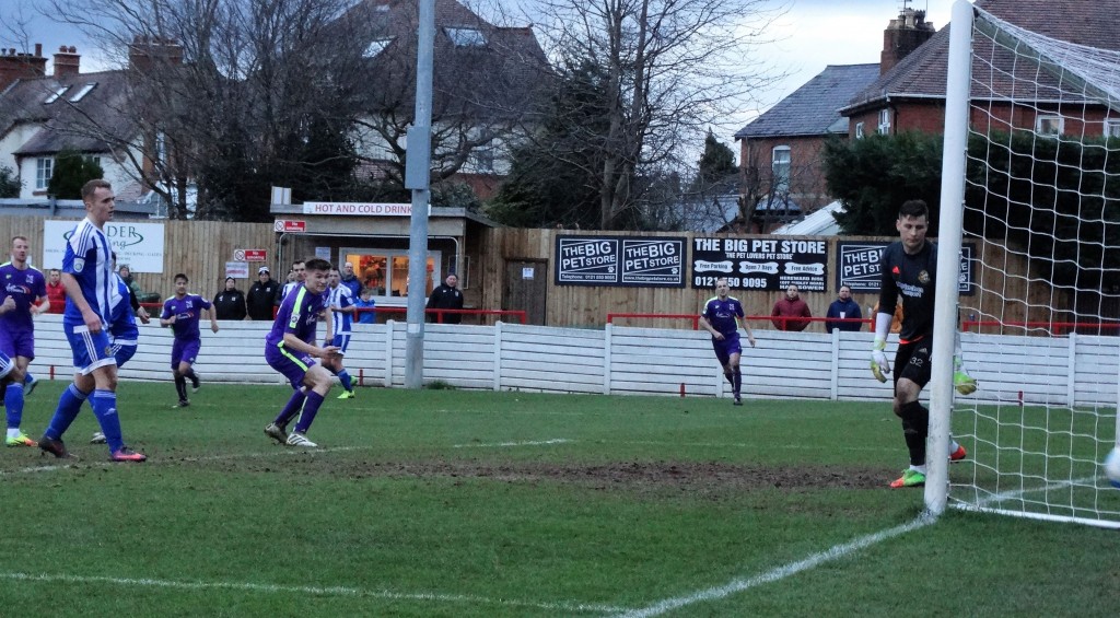 Harvey Saunders scores at Worcester 2