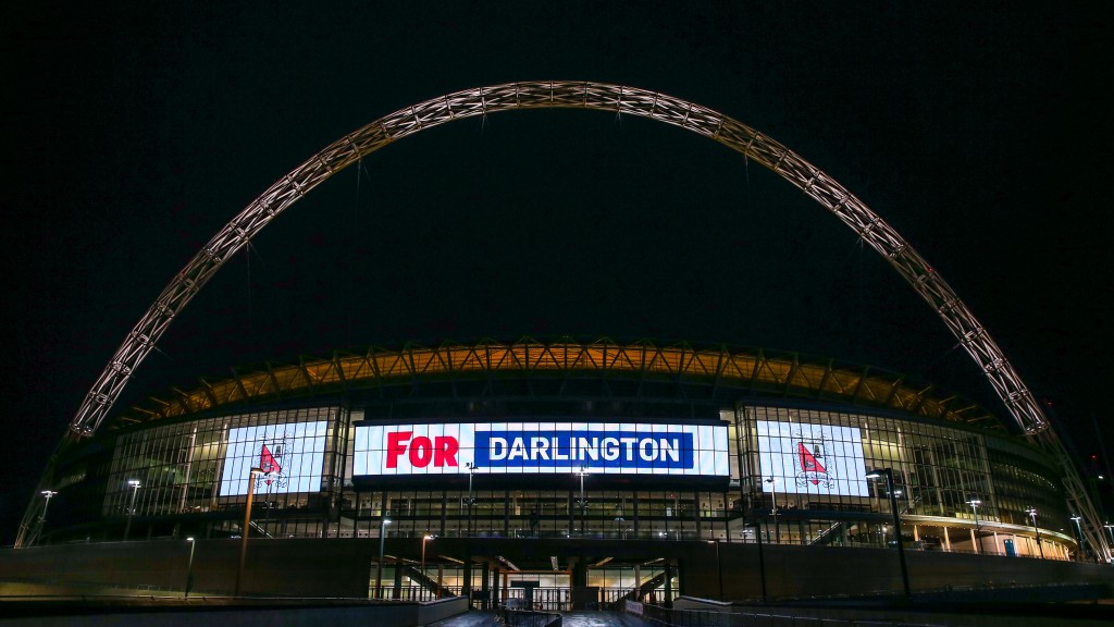 19th May Darlington FC lights up Wembley