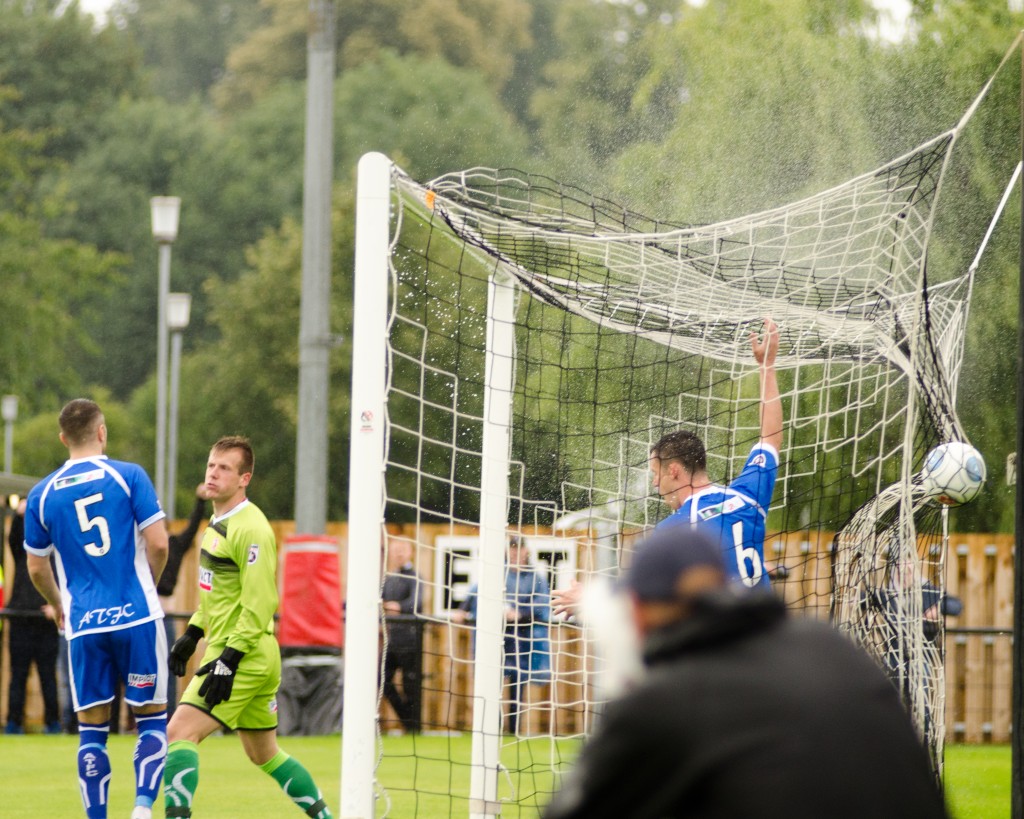 James Caton scores v Alfreton