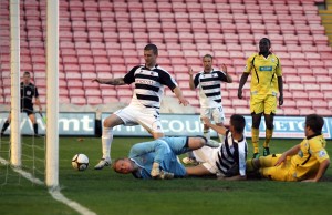 Tommy scores for Darlo in his second spell