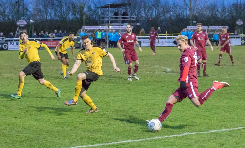 James Caton sets up the winner at Leamington