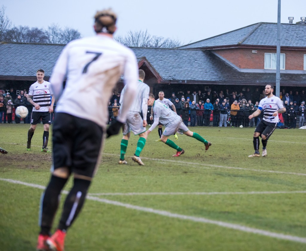 Reece Styche scores v Blyth