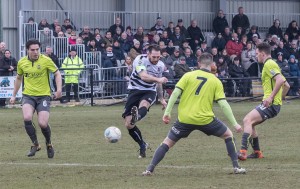Reece Styche fires towards goal (pic by Steve Halliday)