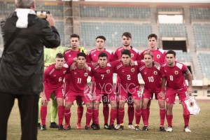 Gibraltar Under 21s -- Richie Parral is in the back row, second from right