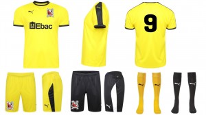 Darlo away kit Yellow-Black