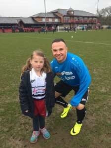 Mascot Katie with Thommo