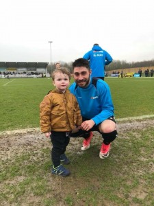 mascot Thomas with Josh Gillies