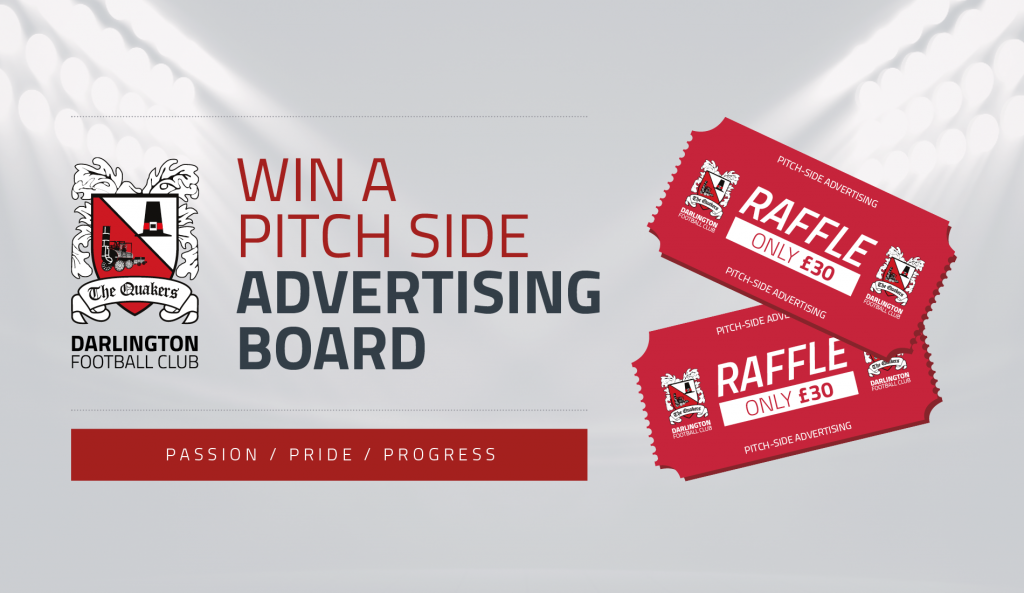 Win a pitchside advertising board raffle