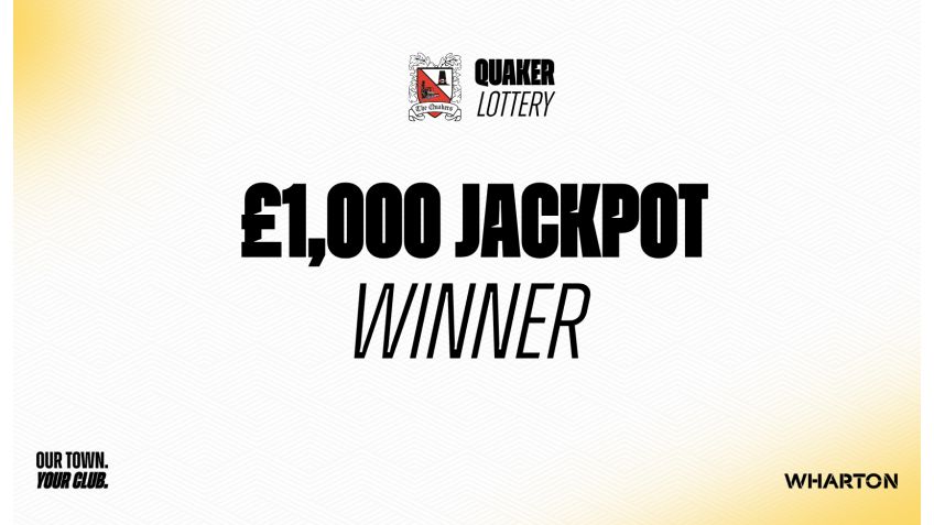The monthly lottery winner is.....