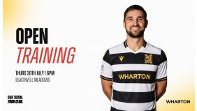 Open Training Session Thursday 30th July