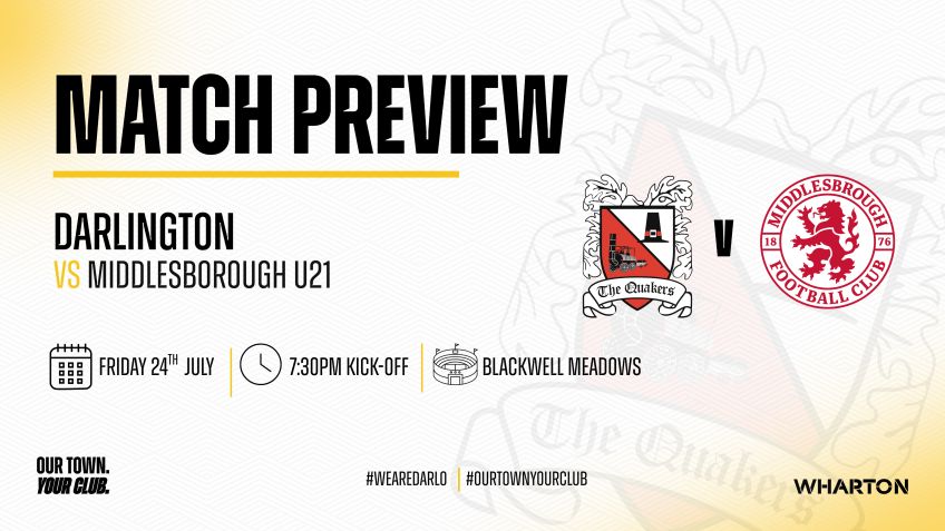 Darlington vs Middlesbrough Under 21's Match Preview
