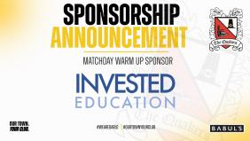 Invested Education to continue as warm up sponsors of the women's team