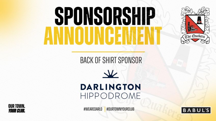 Darlington Hippodrome become back of women's shirts sponsor