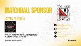 NXT Gen our Matchball Sponsors on Saturday