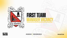 Darlington Football Club First Team Manager vacancy