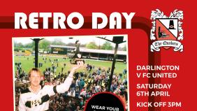 Retro Day for FC United game at Blackwell Meadows