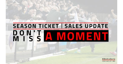 Season Ticket sales update -- help us smash the 1,000 barrier!