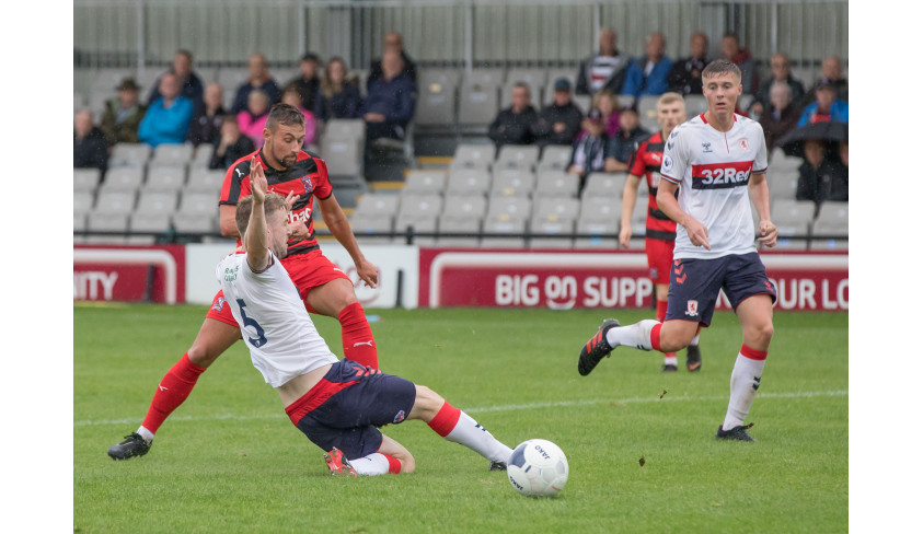 Action from the Middlesbrough game -- 2