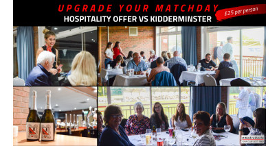 Enjoy hospitality at the Kidderminster game for £25!