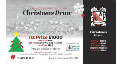 Can you donate a bottle prize for our great Darlington FC Christmas Charity Draw?