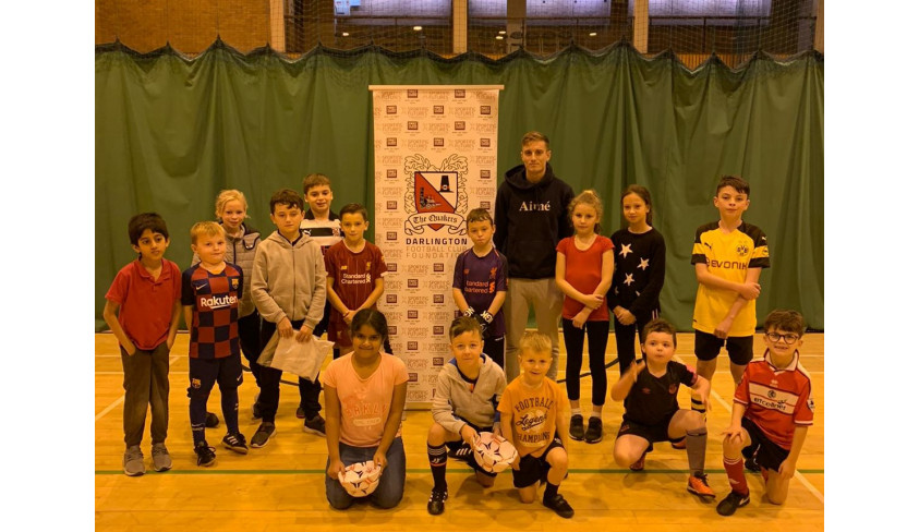 Jarrett meets the children at our half term sports course
