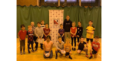 Jarrett meets the children at our half term sports course