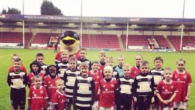 Under 10s were great mascots at Walsall