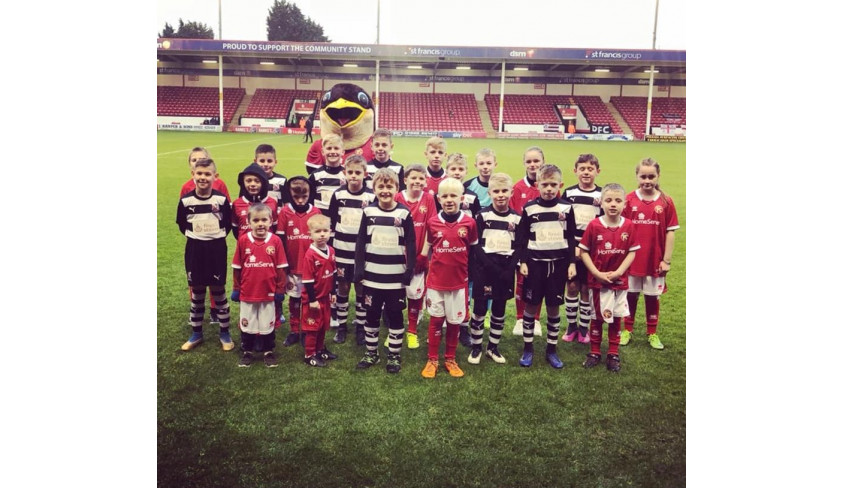 Under 10s were great mascots at Walsall