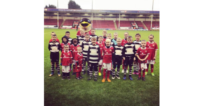 Under 10s were great mascots at Walsall