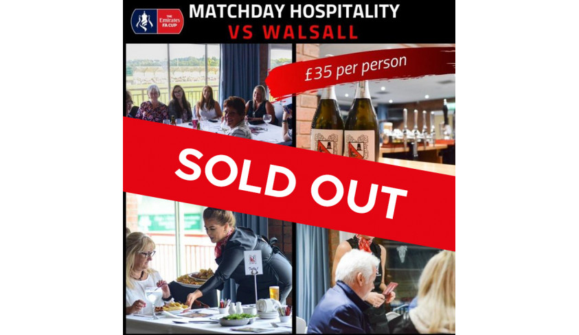 Walsall hospitality sold out!