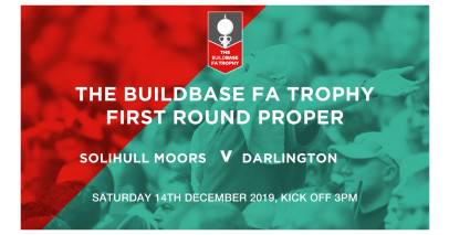 FA Buildbase Trophy: Solihull v Darlington match arrangements