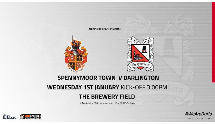 Information for the game at Spennymoor on New Year's Day